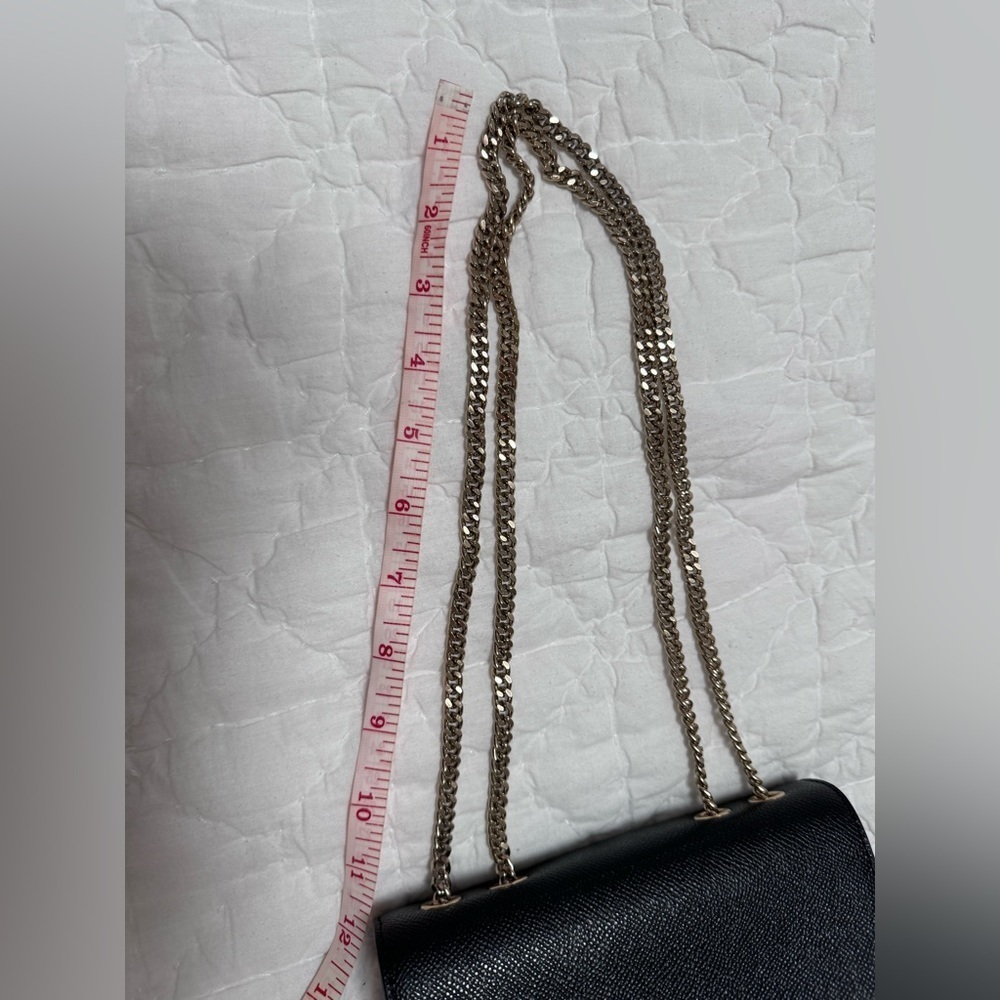 FURLA Bella Chain Crossbody Black In Gold Genuine Leather Bag - Picture 14 of 17